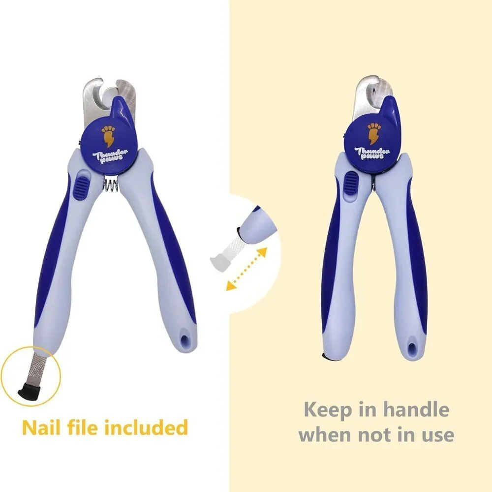 LED Dog Nail Clippers Stainless Steel Medium Large Pets Safety Guard File